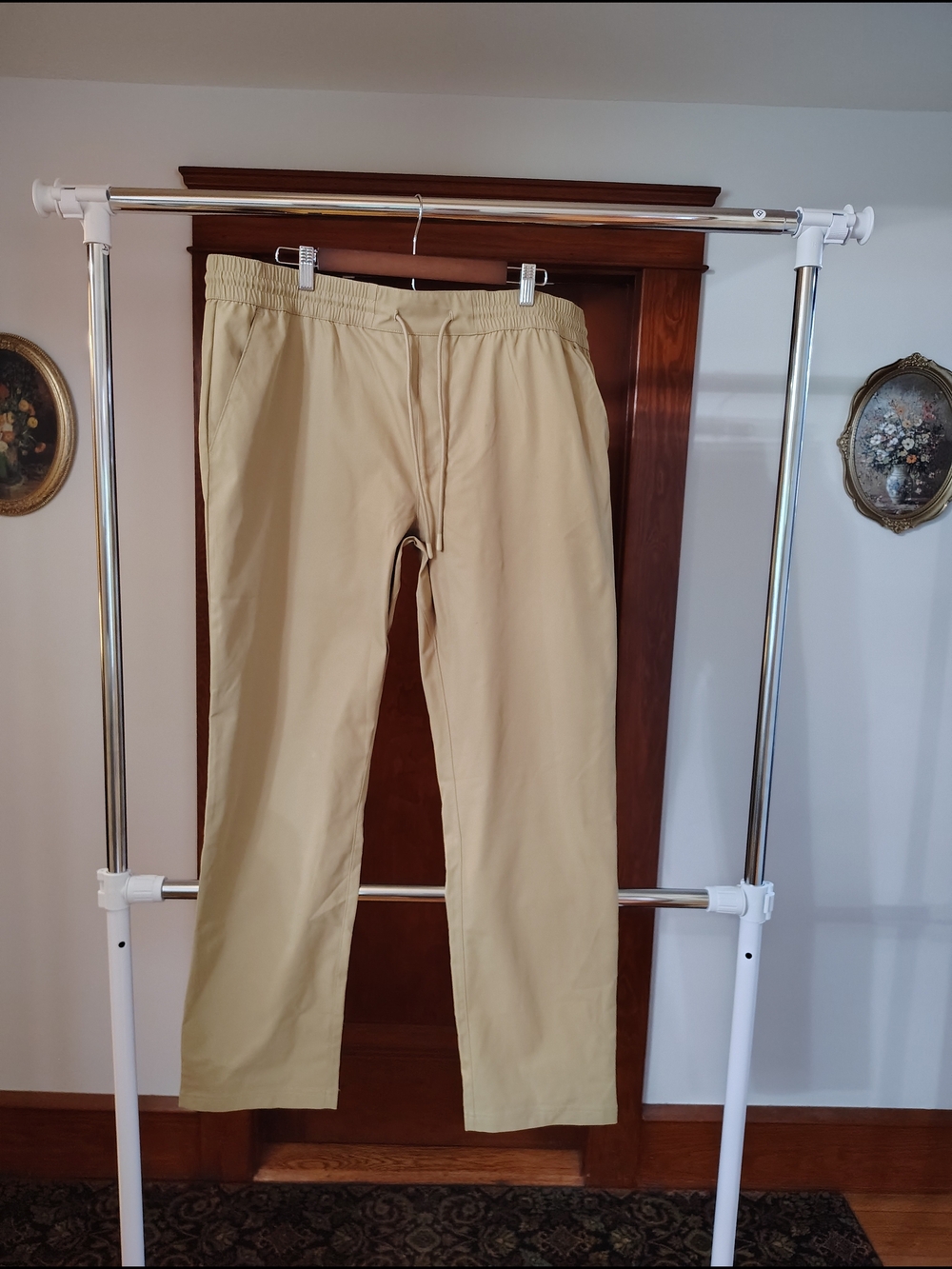 Men's Chino Pants-Elastic Waist